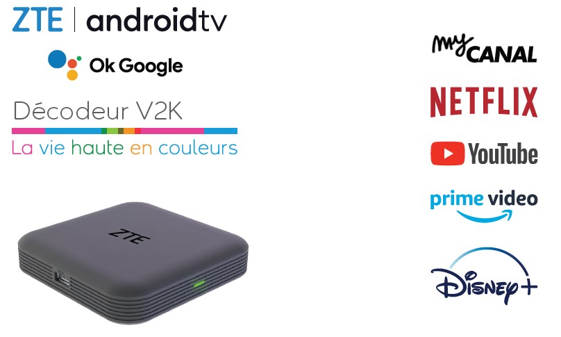 BOX ANDROÏD ET TV 4 K ULTRA HD certifié Google SERVIMAT