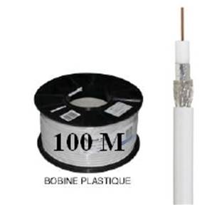 CABLE COAXIAL Ø 6,7 mm, 17 VATC, classe A, BLANC WISI