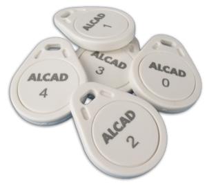 JEU DE 5 CLES ELECTRONIQUE POUR HABITANTS N°1 à 5  ALCAD
