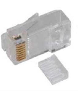 PLUG RJ45 TRANSPARENT 2x4 UTP CAT6 + PEIGNE  Ø1.1 (940505) ELBAC