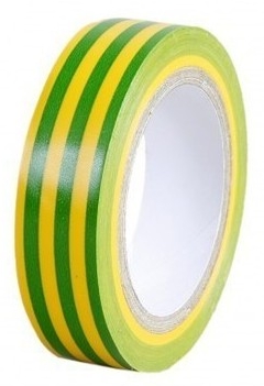 RUBAN ISOLANT VERT/JAUNE 15 mm x 10 mètres  EUR'OHM