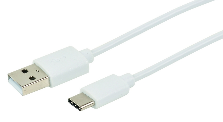 CORDON USB Type C M / USB M - 3A - 1m - Blanc ERARD CONNECT