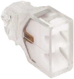 BORNE TRANSPARENTE 2 ENTREES BLANCHE EUROHM