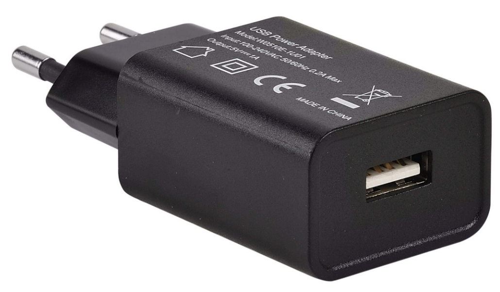 CHARGEUR USB A F - sur Secteur 230V - 5V/1A - noir ERARD CONNECT