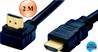 CORDON HDMI 2.0 Coudé HIGH SPEED WITH ETHERNET, M Droit / M à90°  2 M