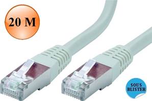 CORDON RJ45 CAT.6 - SSTP - 250 MHz - Mâle / Mâle - PERFORM+  20 M