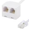 ADAPTATEUR 2 x RJ11 Femelle / RJ45 Mâle   10 cm  ERARD CONNECT