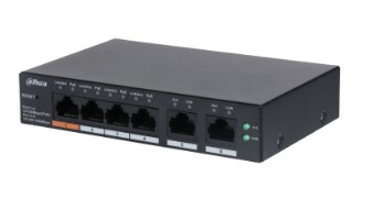 SWITCH 4 PORTS POE 48V 10/100Mbps MANAGEABLE Long distance 250M DAHUA