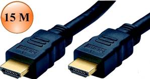 CORDON HDMI 1.4HIGH SPEED WITH ETHERNET, Mâle / Mâle 15 M