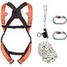 KIT ANTICHUTE "HARNAIS-ANTICHUTE-20M DE CORDE-2 MOUSQUETONS+SAC"