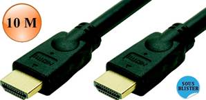 CORDON HDMI 1.4 HIGH SPEED WITH ETHERNET, Mâle / Mâle 10 M