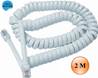 CORDON RJ9  SPIRALE Mâle  / Mâle - BLANC  2 M  ERARD CONNECT