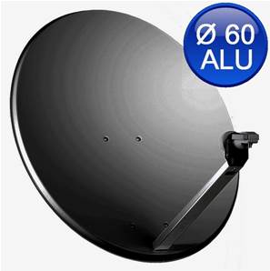PARABOLE TS Ø 60 CM ALU ANTHRACITE sans LNB SERVIMAT