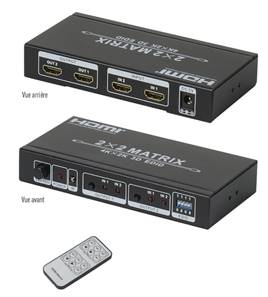MATRICE HDMI 2X2 4K 30ips+ EDID MANAGER ERARD CONNECT