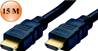 CORDON HDMI 1.4HIGH SPEED WITH ETHERNET, Mâle / Mâle 15 M