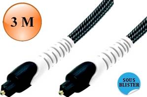 CORDON FO TOSLINK Mâle/Mâle TRESSE PREMIUM 3 M ERARD CONNECT