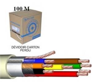 CABLE ALARME 8 x 0.22mm CU (vendu par 100 m) - prix au m ELBAC