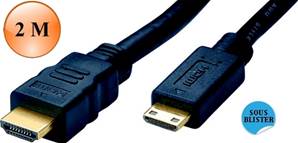 CORDON MINI HDMI 1.3 NOMADE - Type A Mâle /TYPE C Mâle PRIVILEGE 2 M 