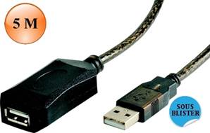 RALLONGE USB 2.0 AMPLIFIEE, AUTO ALIMENTE,  5 M  ERARD CONNECT