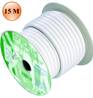 BOBINE DE CABLE COAXIAL 19 VATC  Ø 6.8 mm - BLANC  15 M 