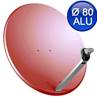 PARABOLE TS Ø 80 CM ALU  ROUGE sans LNB SERVIMAT