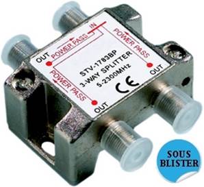 Répartiteur  3 VOIES 3 CC - 5 à 2400 MHz ERARD CONNECT