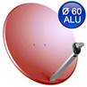 PARABOLE TS Ø 60 CM ALU ROUGE sans LNB SERVIMAT