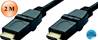 CORDON HDMI 1.4 Rotatif à 180° HIGH SPEED WITH ETHERNET Mâle/Mâle 2 M