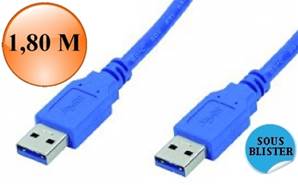 CORDON USB 3.0 A Mâle / A Mâle  1.80 M  ERARD CONNECT