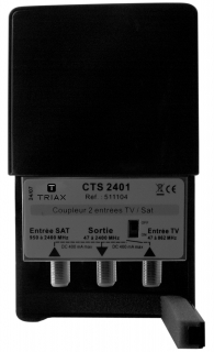 COUPLEUR BLINDE 2 ENTREES : VHF + UHF / TV - SAT (511104) TRIAX