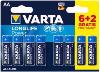 BLISTER DE 6 PILES + 2 GRATUITES LONGLIFE POWER AA / LR06 VARTA