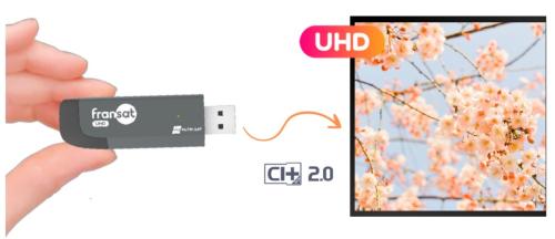 CLE USB FRANSAT 4K UHD + CARTE FRANSAT SERVIMAT