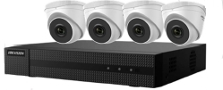 KIT VIDEO 4 CAMERAS DOME IP 2.8mm 4 MP POE + NVR HIKVISION