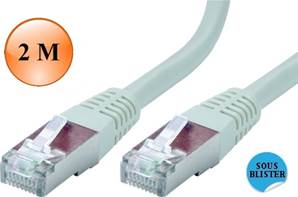 CORDON RJ45 CAT.6 - SSTP - 250 MHz - Mâle / Mâle - PERFORM+  2 M