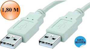 CORDON USB A Mâle / Mâle  1.80 M  ERARD CONNECT