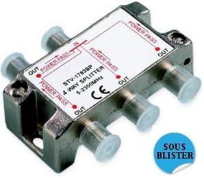 Répartiteur  4 VOIES 4 CC - 5 à 2400 MHz ERARD CONNECT