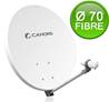 PARABOLE Ø 70 CM FIBRE BLANCHE, arrière COMPO + LNB CAHORS