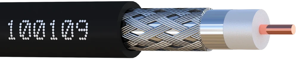 CABLE COAXIAL Ø 11mm 11PATC classe A - 3 GHz NOIR ELBAC (touret 250m)