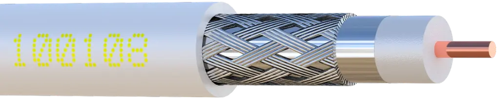 CABLE COAXIAL Ø 11 mm 11VATC classe A-3 GHz BLANC ELBAC (touret 250m)