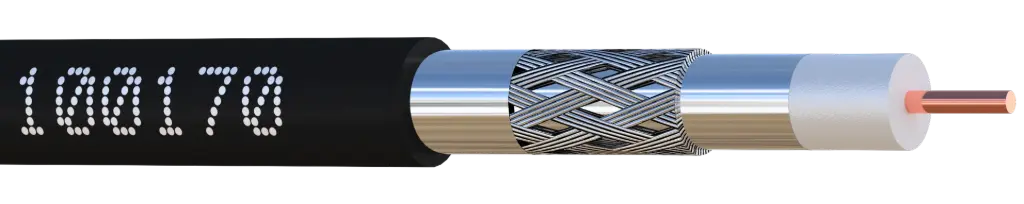 CABLE COAXIAL Ø 6,8 mm 17 PATC cl A - 3 GHz NOIR, TOURET 500 M ELBAC 