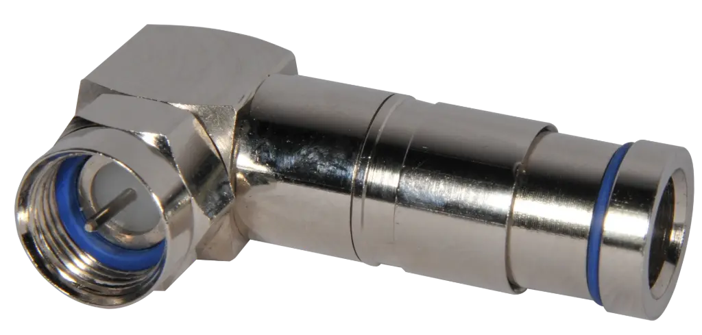 CONNECTEUR F  90° A COMPRESSION Ø 6,8 mm  ELBAC