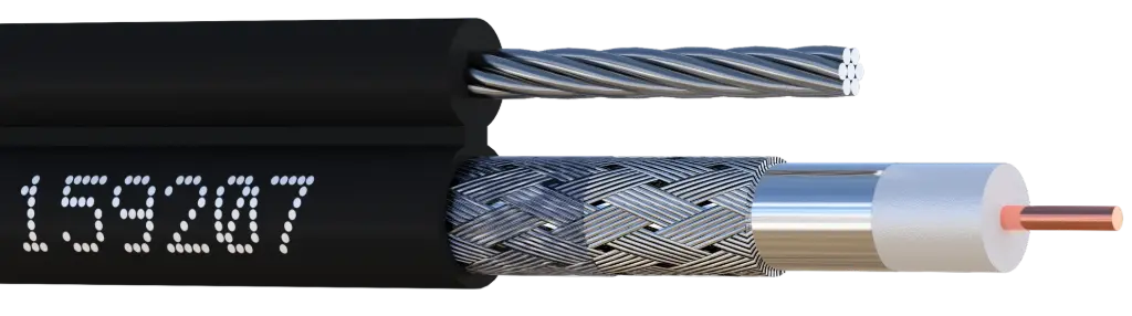 CABLE VIDEO IMMERGEABLE EXTERIEUR AUTOPORTE TOURET DE 500 M (159207) ELBAC