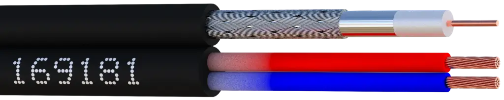CABLE iDEFINITION 61 - HD SDI + 2 X 0.75 mm²  TOURET 500 m ELBAC