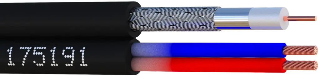 CABLE iDEFINITION 80 - HD SDI + 2 X 1.5 mm² TOURET DE 250 M ELBAC