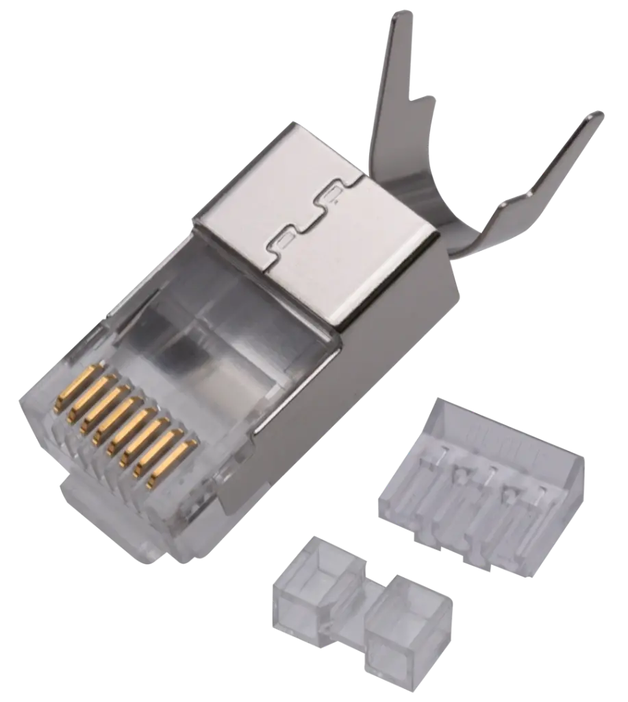 PLUG RJ45 2x4c FTP CAT6  METAL+ PEIGNE  Ø1.1/6 (940536-K5) ELBAC
