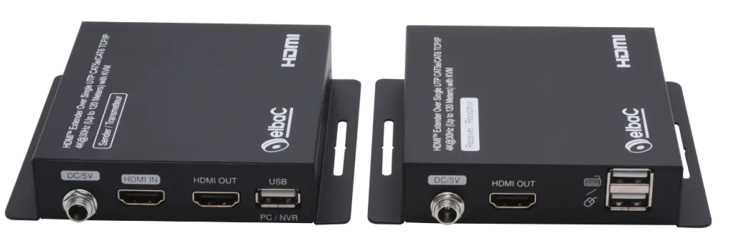 KIT DEPORT HDMI 1080P /KVM/USB2 via IP EMETTEUR + RECEPTEUR  ELBAC