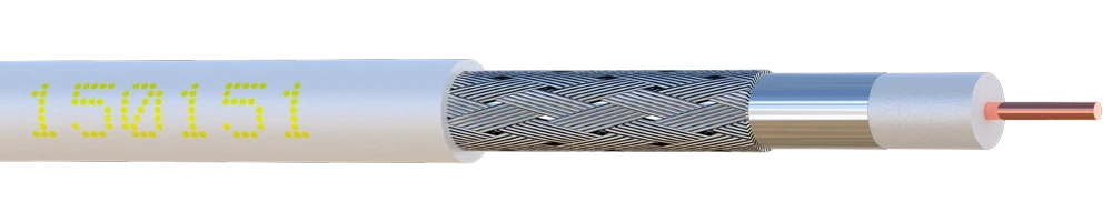 CABLE COAXIAL  Ø 5 mm BLANC (bobine100m)ELBAC