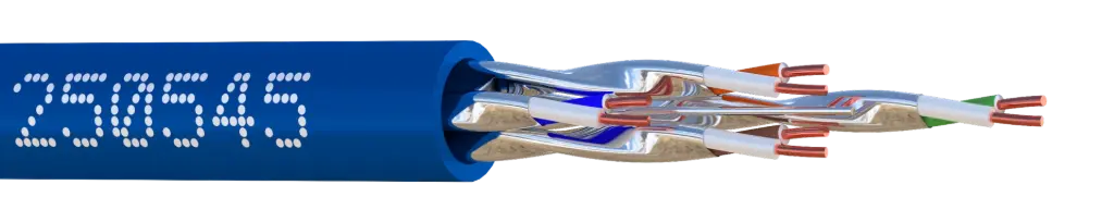 CABLE U/FTP CAT 6A LSZH  BLEU  (TOURET 500m) ELBAC