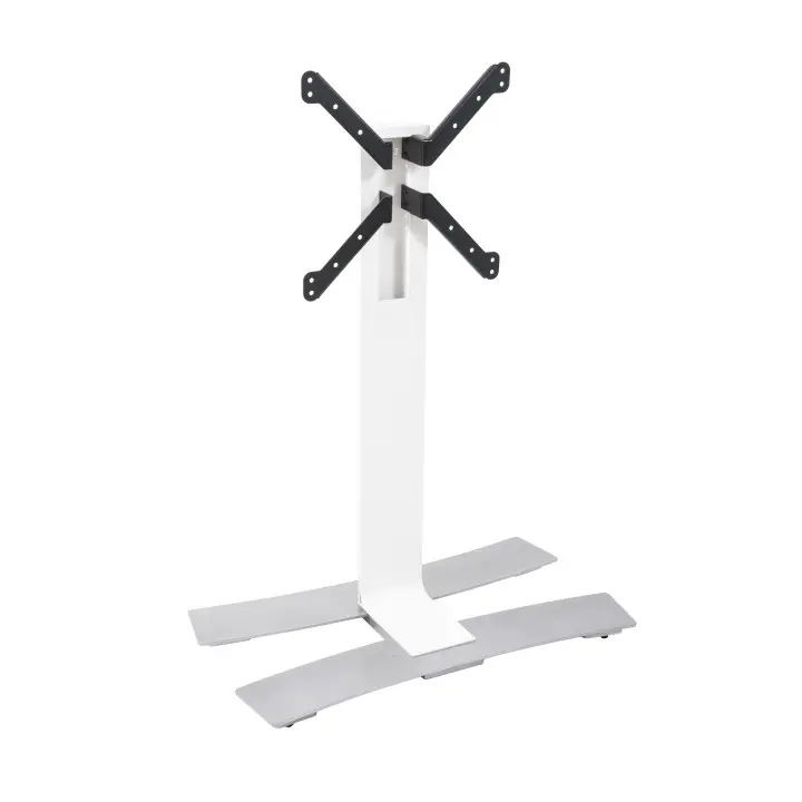 PIED TV BLANC à ROULETTES, écrans 30"-55" (30 kg) ERARD