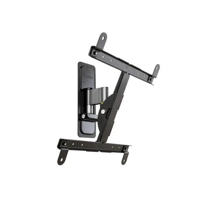 SUPPORT MURAL INCLINABLE à -25° et ORIENTABLE à ± 60° 1 BRAS 125 mm 